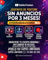 Imagen de YOUTUBE  3MESES GARANTIA DE ACTIVACION